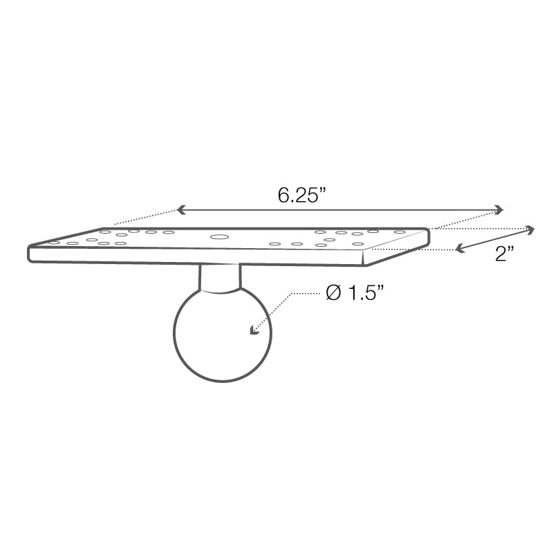 RAM Mounts Universal Marine Electronic Ball Adapter RAM-111BU with C Size 1.5" Components - Image 4